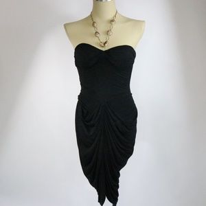 Scoop LLC Strapless Black Dress w|necklace G121